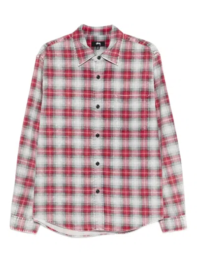 Stussy Dax Plaid-pattern Shirt In Red