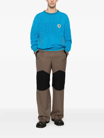 Kiko Kostadinov Orvos Panelled Trousers In Brown