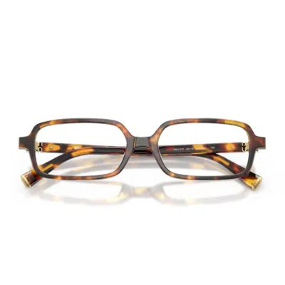 Miu Miu 0mu 01yv Miu Regard 14l1o1 Havana Miele Glasses In Brown