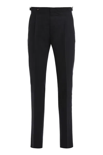 Moorer Cotton Blend Trousers In Blue