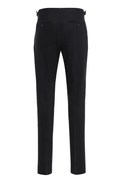 Moorer Cotton Blend Trousers In Blue