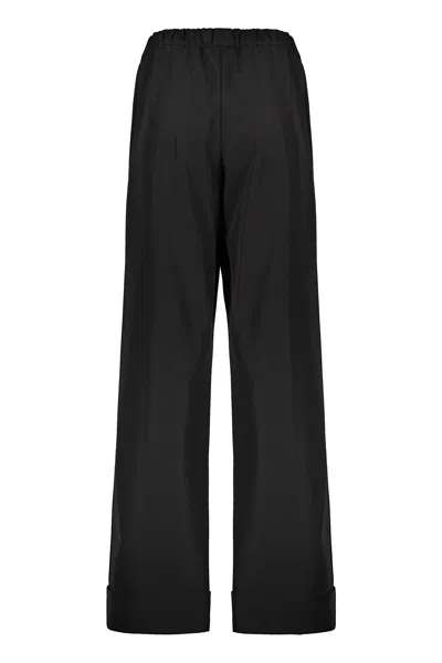 Herno Black Flared Pants For Women, Comfortable And Elegant In Black