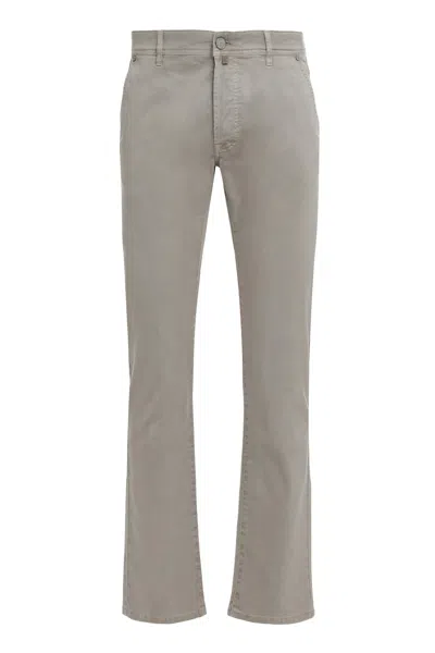 Moorer Pants In Cotton Blend In Gray