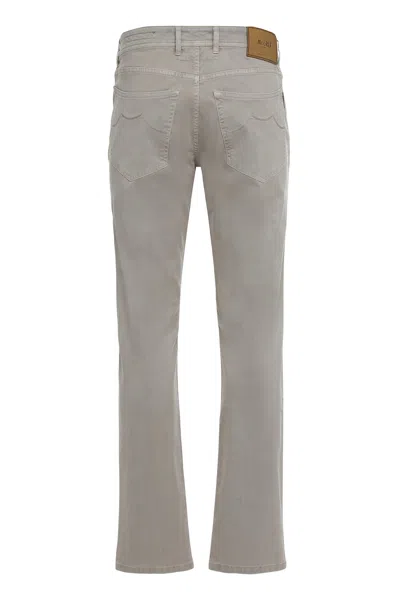 Moorer Pants In Cotton Blend In Gray