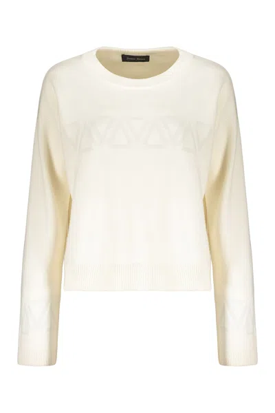 Herno Beige Elegant Sweater, Comfort And Modern Style In White