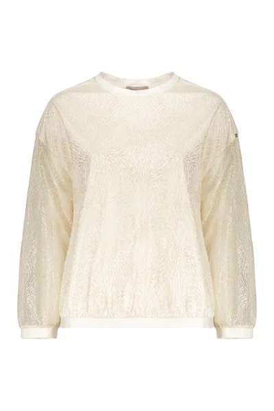 Herno Elegant Light Beige Blouse With Long Sleeves In Neutral