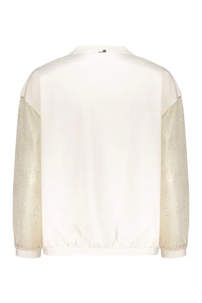 Herno Elegant Light Beige Blouse With Long Sleeves In Neutral