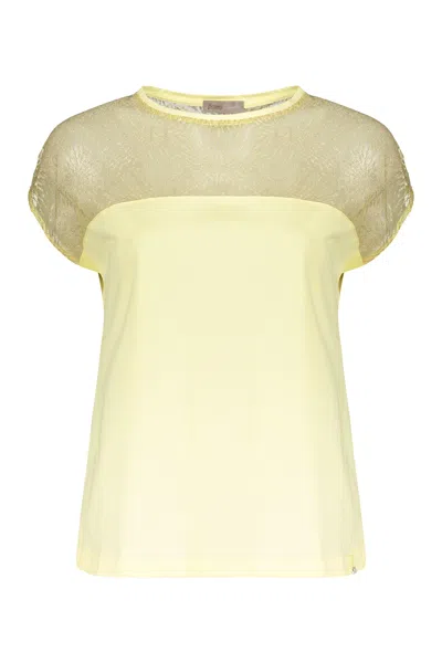 Herno Soft Yellow Top In Fabric In Yellow