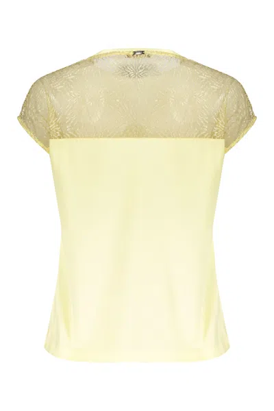 Herno Soft Yellow Top In Fabric In Yellow