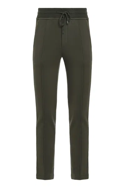 Moorer Track Pants In Cotton In Green