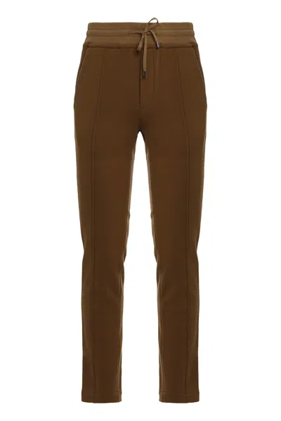 Moorer Drawstring Track Pants In Brown