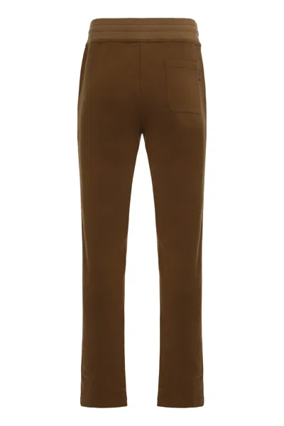 Moorer Drawstring Track Pants In Brown