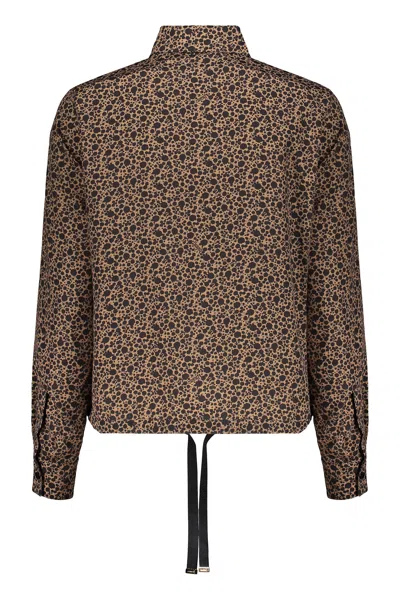 Herno Brown Shirt With Logo In Brown