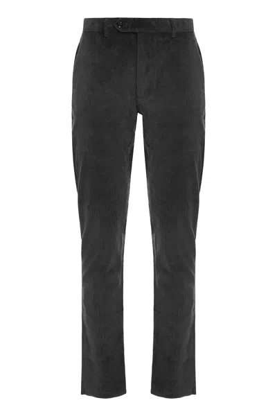 Moorer Carlon-ves Corduroy Trousers In Gray