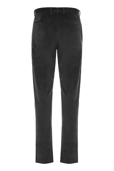 Moorer Carlon-ves Corduroy Trousers In Gray