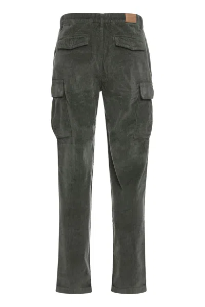 Moorer Brody-vll Corduroy Cargo Pants In Green