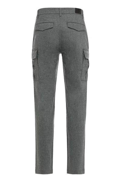 Moorer Cargo Pants In Mixed Cotton In Gray