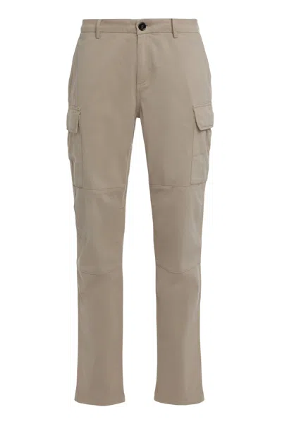 Moorer Logo-patch Cargo Pants In Brown