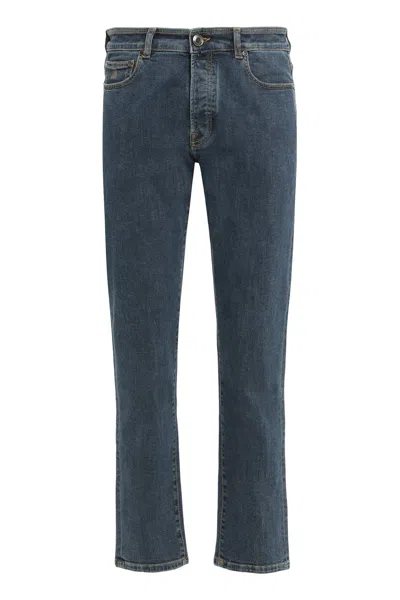 Moorer Jeans With Five Pockets In Blue