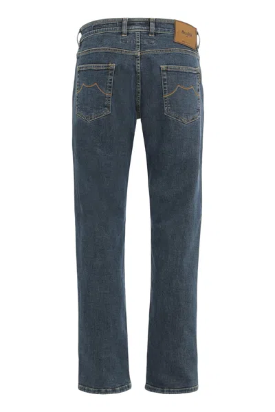 Moorer Jeans With Five Pockets In Blue
