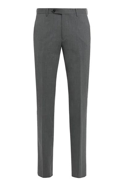 Moorer Virgin Wool Pants In Gray