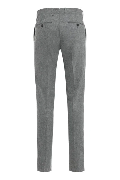 Moorer Pants In Blend Cotton In Gray