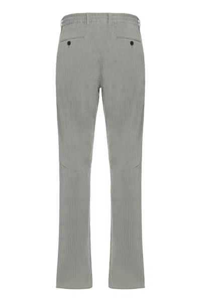 Moorer Cotton Trousers In Gray