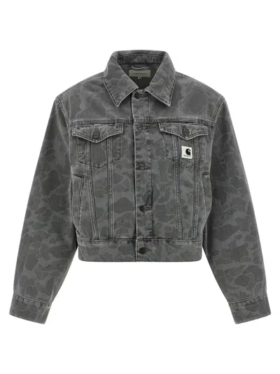 Carhartt Duck Orell Denim Jacket In Gray