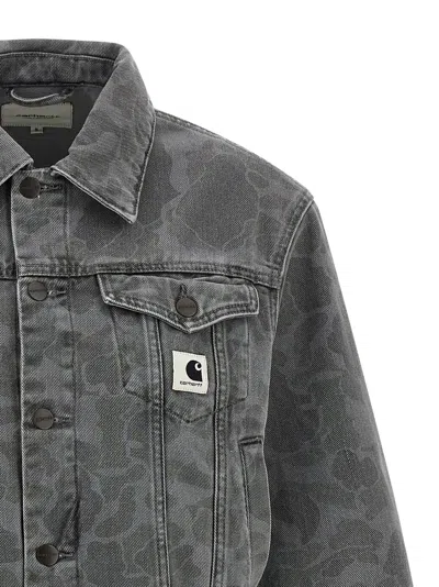 Carhartt Duck Orell Denim Jacket In Gray