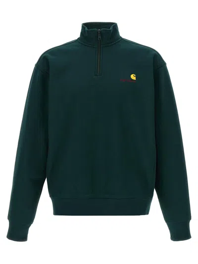 Carhartt American Script Sweatshirt In Green