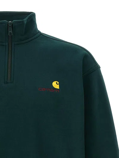 Carhartt American Script Sweatshirt In Green