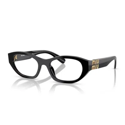 Miu Miu 0mu 03wv 16k1o1 Nero Glasses In Black