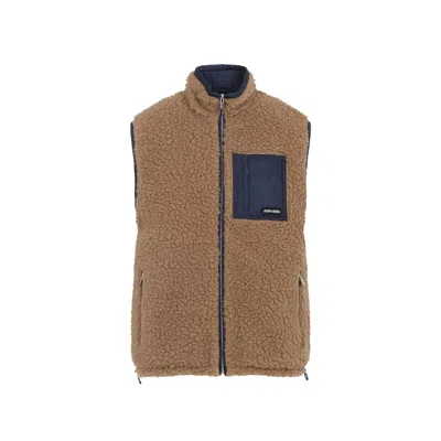 Miu Miu Wool Vest Jacket In Brown