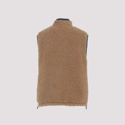 Miu Miu Wool Vest Jacket In Brown