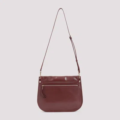 Celine Besace Soft Triomphe Crossbody Zip Bag In Burgundy