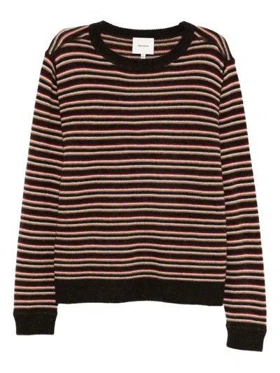 Reformation Womens Compost Multi Stripe Boyfriend Stripe-print Cashmere Jumper Xl