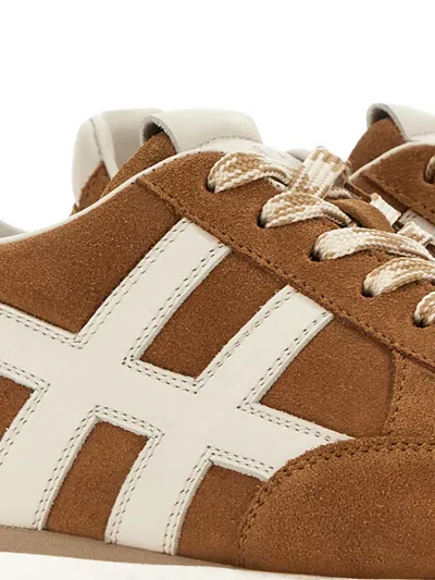 Hogan H671 86er Suede Sneakers In Brown