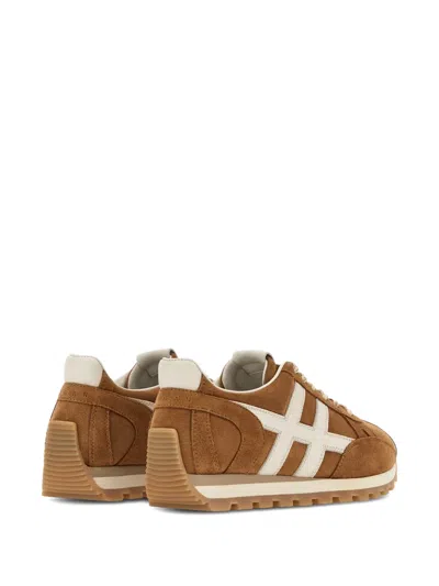 Hogan H671 86er Suede Sneakers In Brown