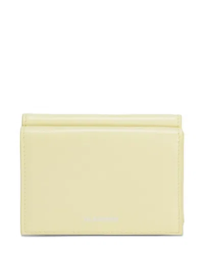 Jil Sander Embossed Folded Mini Wallet In Yellow