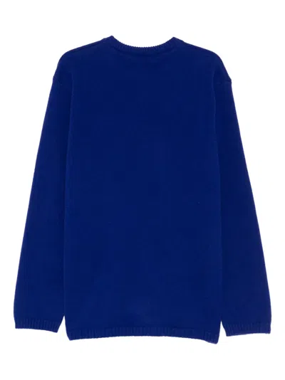 Walter Van Beirendonck Why Be Blue Crew Neck Sweater In Blue