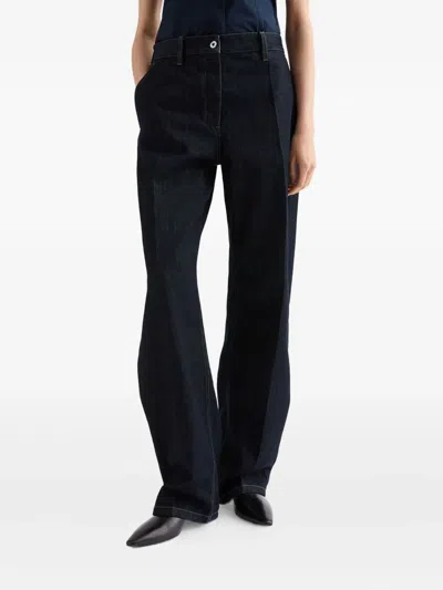 Jil Sander Button-fly Flared Jeans In Blue