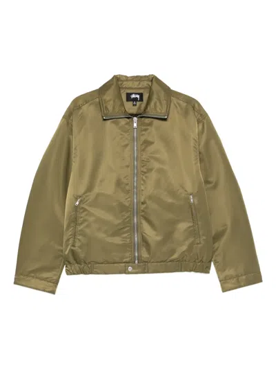 Stussy Zip-up Bomber Jacket In Green