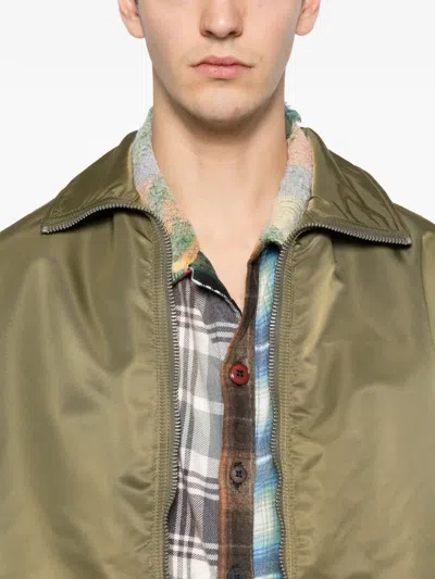 Stussy Zip-up Bomber Jacket In Green