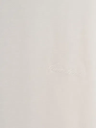Essentials Embroidered-logo T-shirt In Neutral