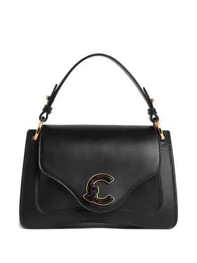 Coccinelle Small C-me Logo-appliqué Cross Body Bag In Black