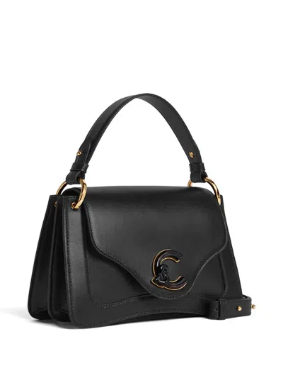 Coccinelle Small C-me Logo-appliqué Cross Body Bag In Black