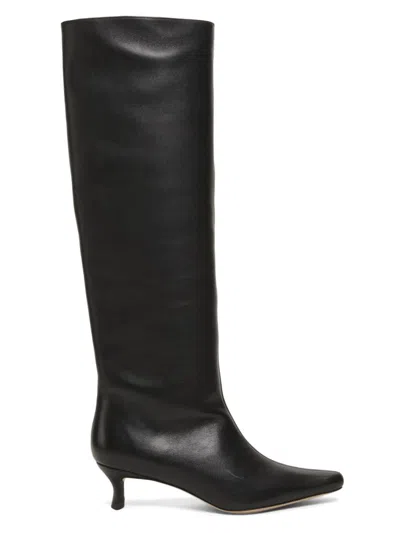 By Far Women's 50mm Leather Knee-high Boots In Animal Print