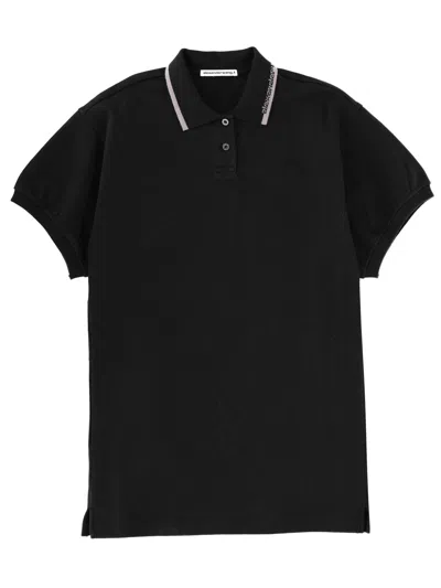 Alexander Wang T Alexanderwang. T Miniabito Polo In Black