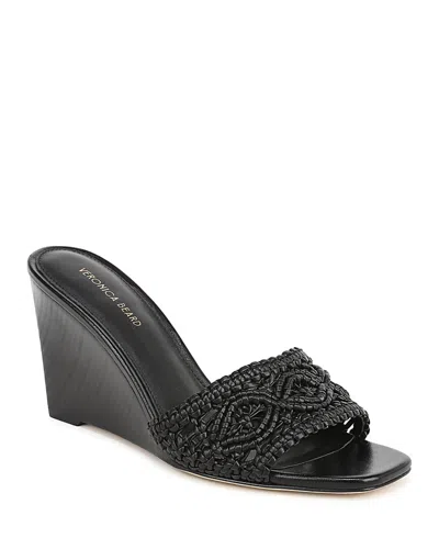 Veronica Beard Women's Ellen Woven Wedge Sandals In Black
