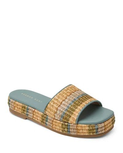 Jack Rogers Women's Bay Raffia Flatform Sandals In Multi